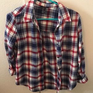 Plaid button up shirt